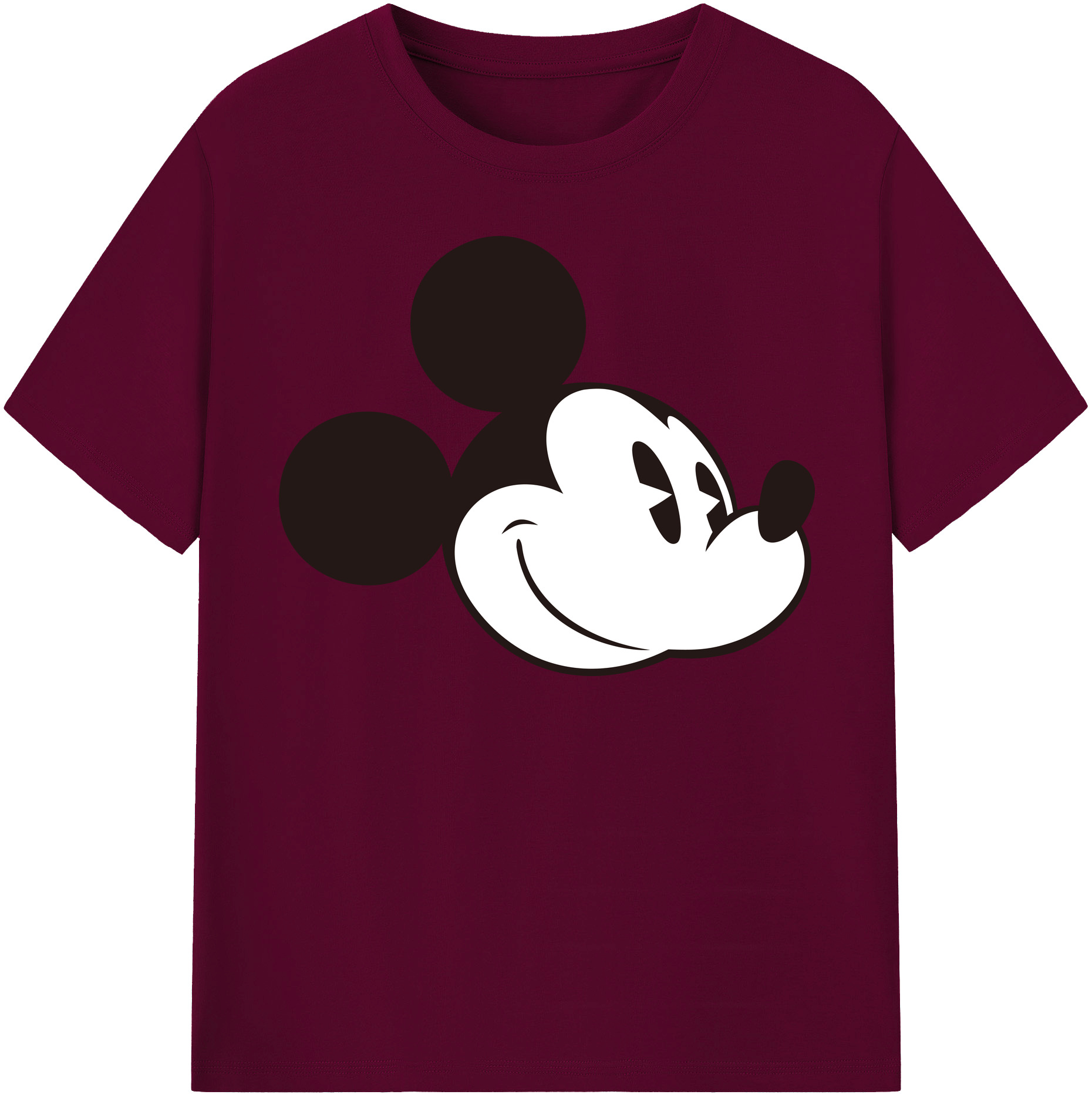 （画像用） ミッキーマウス Mickey Mouse レディースカジュアルプリントTシャツ（綿100％）